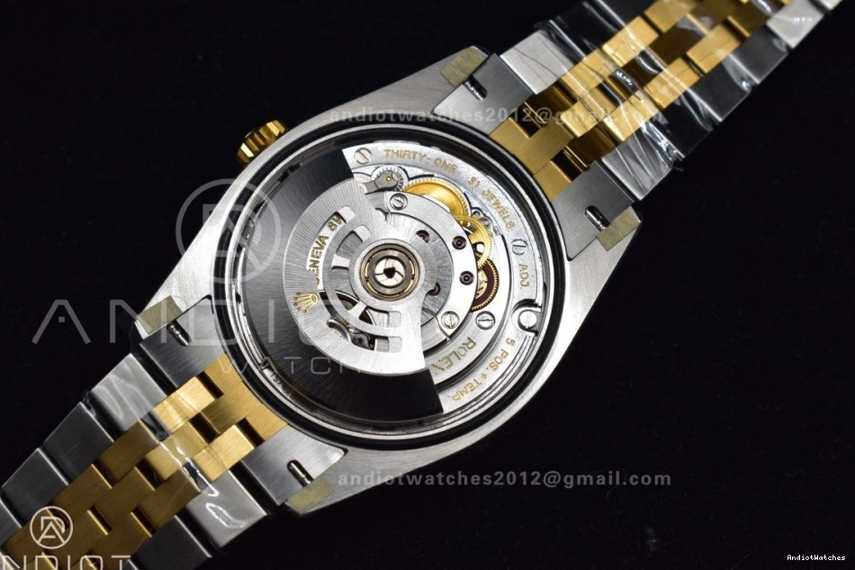 DateJust Bracelet VSF YG Steel 592 SS 904L on Elegant Gold 1:1 Best Jubilee 126231 Textured Edition Dial 36 VS 0705